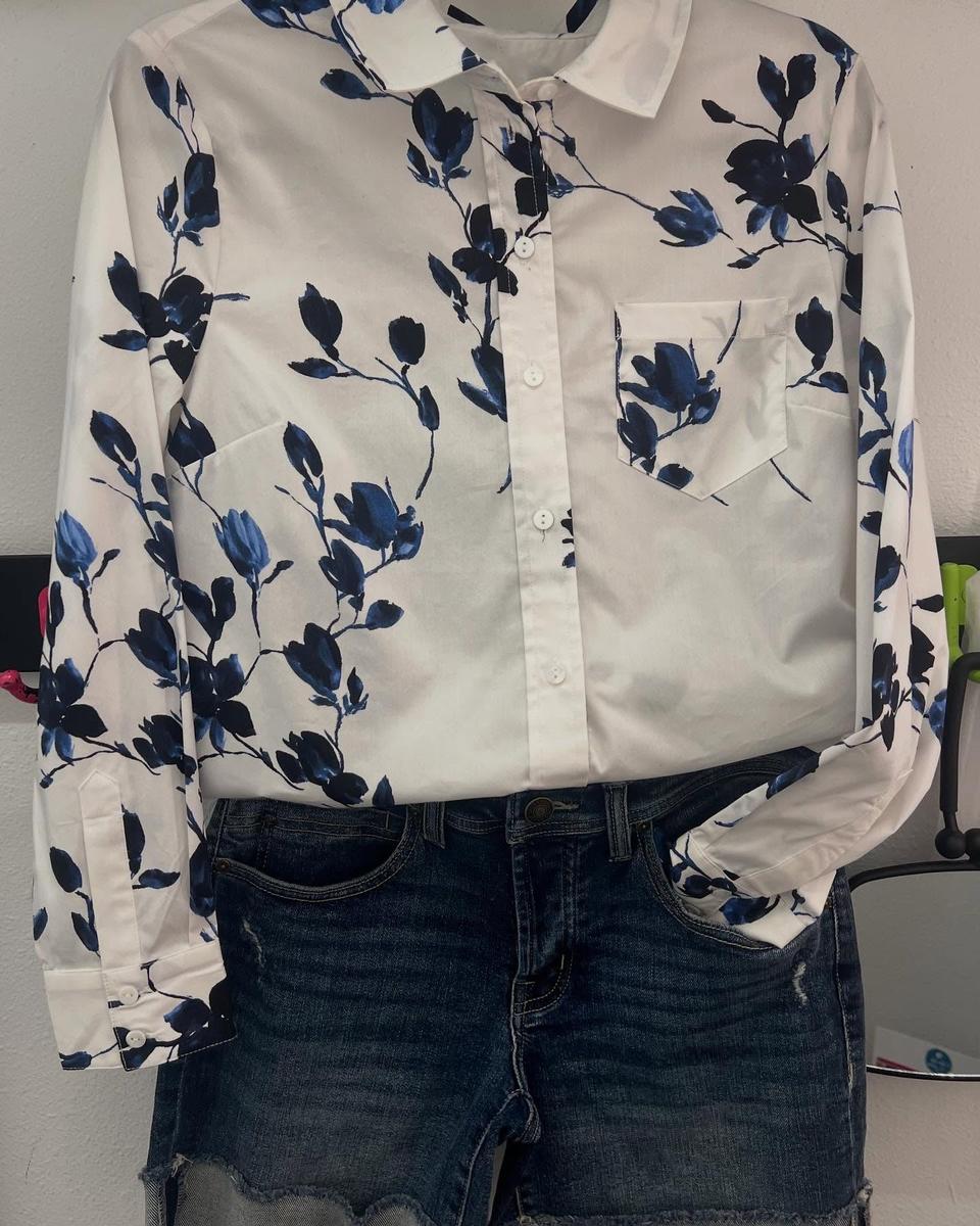 Elario – Chemise à Col Classique Manches Longues