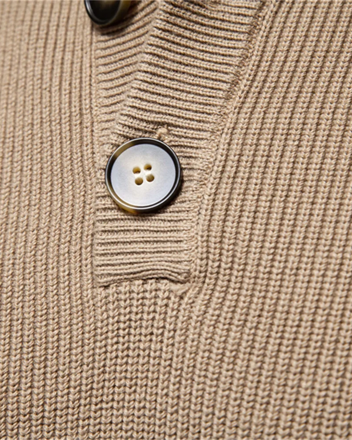 Morgen | Pull à col boutonné pour homme