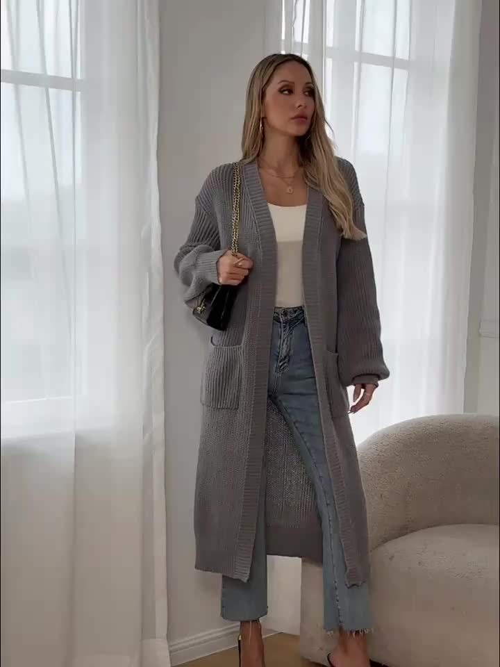 Lunaria – Cardigan Long Élégant